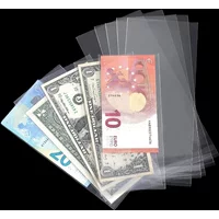 100pcs Protective Bag PP Material Transparent Banknote Sleeves Banknote Collector Sleeves for Collecting and Storing Banknotes