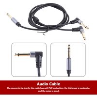 1/4inch TRS Stereo To Dual 1/4 TS Mono Insert Cable 6.5mm Male-Male Y Splitter Audio Breakout Cable for Headphone Speaker Guitar
