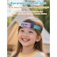 AliExpress cycle zone Smart Sensor Children's Headlamp Type-C Rechargeable Kids LED Headlight Portable Mini Head Flashlight Outdoor Camping Head Torch