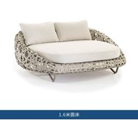 Nordic outdoor rattan hollow design leisure sofa combination hotel open-air rattan chair PE rattan furniture outdoor courtyard