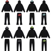 New Drill American Style Streetwear DSY Hooded Fleece Lined Sweatshirt Pants Casual Loose Fit Sportswear Hip Hop Trendy Brand