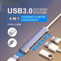 4 Ports Type C One Drag Four Expanders High Speed Transmission USB Dock Multi Function Wire Divider For PC Computer Notebook