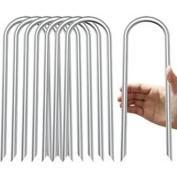 heavy-duty u-shaped wind stakes galvanized steel ground anchors trampoline stakes - durable anchor kits for secure installation