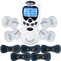8 Modes Electric TENS EMS Dual Output Acupuncture Massager Men Women Body Neck Back Massager Muscle Stimulator Pain Relief Tool