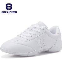 BAXINIER Białe buty do cheerleadingu dla dziewcząt, sportowe buty treningowe, tenisówki, lekkie buty do chodzenia, buty na zawody, sneakersy do cheerleadingu