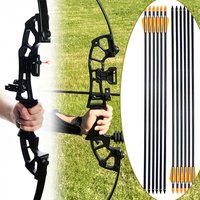 Jagd- und Bogenschießzubehör für Outdoor-Übungen: Enthält 12 Stück Fiberglas-Pfeile, Zielscheiben und Armschützer – Ideal für Outdoor-Aktivitäten