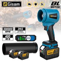 Gisam 400M/S 3000W Mocny Bezszczotkowy Turbo Wiatrak Elektryczny Odkurzacz Powietrza Jet Fan Narzędzie do Śniegu, Liści i Kurzu na Akumulator Makita