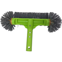13 Inch Heavy Duty Pool Brush 7 Rows Nylon Bristles Handle - Pool Cleaner for Walls Tiles Floors Maintenance