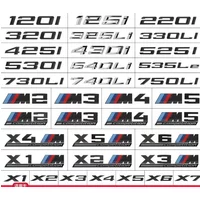 1Pcs Car 3D ABS Rear Trunk Emblem Badge Logo Car Stickers BMW F10 F20 F30 E90 F80 F87 X1 X2 X3 X4 X5m X6m M2 M3 M4 M5 M6