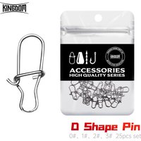 Kingdom 25pcs High Quality Fishing Lure Accessories D Snap Super Strength Stainless Steel Material Fishing Tackle