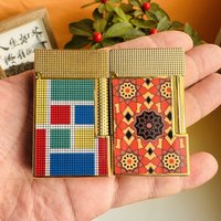 High-end brand lighter, double flame, cigarette accessory, men's gift, loud sound, includes consumables.