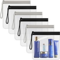 1/2pcs Luggage Transparent Travel Use Leakproof Flight Make Up Waterproof For Women Reusable Airport Security Toiletry Bag