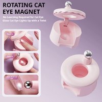360° Rotating Cat Eye Magnet for Nails, Automatic Glass Bead Nail Magnet Spinner, Magnetic Gel Polish Guide Tool Nail Art Salon