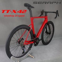 Wheeltop 24 speed TT-X42 Bicycle Full Carbon Light Weight Road Bike With WheelTop Wireless Electric Group Set carbon wheels