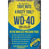 Tight Nuts Rusty Tool Funny ; Aluminum Metal Sign