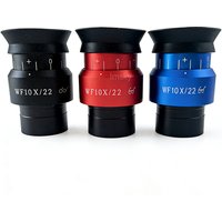1PCS 2PCS WF10X-22mm Wild Field High Eyepoint Adjustable Eyepiece For Binocular Trinocular Stereo Microscope 30MM Interface