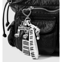 Music Themed Keychain Piano Note Treble Clef Bag Charm Y2K Gothic Cross Flower Key Ring Cute Car Key Holder Lover Gift