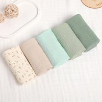 5PCS Soft & Breathable 4-Layer Gauze Baby Burp Cloths - Instant Absorbing Drool Bibs, Burp Pads for Infants