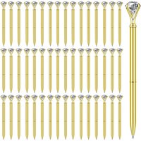 20Pcs Diamond Ballpoint Pens Gold Large Crystal Pens Rhinestones Ballpoint Pens Stationary Writing Supplies