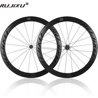 HUB de tube en fibre de carbone ultra-léger 700C, 120 anneaux, roue de vélo de route, frein en V, double profondeur en alliage d'aluminium 30/40/50mm, paire de roues