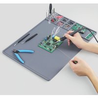 NEWACALOX 500x350mm Large Soldering Mat Silicone Repair Mat Heat Resistant Magnetic Work Mat for Electronic, Computer, Phone