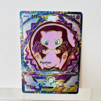 Pokémon Mew ex English Card Holographic Foil Texture DIY Premium Anime Collection Card