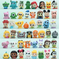 Disney Family Toy Story Frozen Princess Mickey Woody 48pcs/set 3cm Action Figures Mini Dolls Kids Toys Model for Children Gift