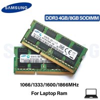 Samsung Ram Memory 4GB 8GB DDR3 DDR3L 1066MHz 1333MHz 1600MHz 1866MHz PC3L 204 PIN SODIMM for Laptops