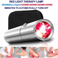 Blue & Red Light Therapy Device with 5 Wavelengths Near Infrared 900nm Light Therapy for Body Relief Acne Treatment Skin Health