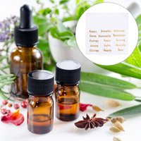 5 Sheets Essential Oil Bottle Labels Alphabet Stickers Waterproof Adhesive Tags for Aromatherapy Lids Quick Identification and