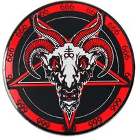 1pc Baphomet Goat Enamel Pin - Occult Gothic Design, Satanic Rebel Style for Daily Wear & Metalhead Gifts