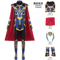 Thor Love and Thunder Cosplay Costume Superhero Party Fancy Dress Up Jumpsuit New Halloween Costume Men