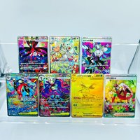 Pokemon 7PCS Set (Mega Gardevoir Cinccino Elesa Prismarina Mewtwo Greninja AZ) DIY Textured Holo Premium Anime Collectible Cards