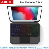 AJIUYU – étui clavier intelligent pour iPad Mini 5e génération, Mini 4, 5, 7.9 pouces, tablette, couverture magique, séparation magnétique, rétroéclairé, tactile