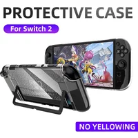 Protective Case for Nintendo Switch 2 Diamond Pattern TPU protective cover With Bracket Portable storage case Accessories
