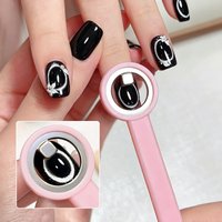Cat Eye Nail Magnet Ring Magnetic Tool with Handle for Cat Eye Gel Nail Polish Hole Effect Magnet DIY Nail Art Manicure Tools