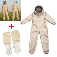 Bienenzucht Poly-Baumwolle Bienensichere Schutzkleidung Ganzkörper-Imkeranzug Bauernhof Unisex Sicherheitsoutfit Handschuh Schleier Kapuze Bienenstöck