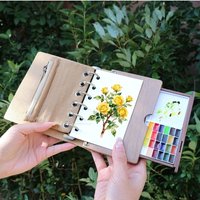 A6/7 Loose-leaf Drawing Book Watercolor Pull-out Sub-package Box Pencil Case Tool Set Portable Travel Sketching Art Supplies image 4