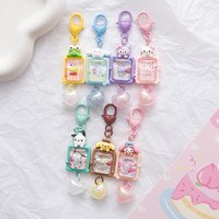 Photo Sanrio Kuromi Melody Hello Kitty Mini Handkerchief Cute Cartoon Keychain School Bag Pendant Key Chain Pendants Keyring Toy