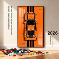 2026 Photo Frame Display Wallboard Suitable for LEGO 42056 911GT3 RS building block car model legof1 Wall Mount Display box