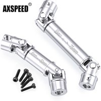 AXSPEED 2Pcs Stainless Steel Transmission Drive Shaft Joint for TRX-4M Bronco Defender 1/18 RC Car Upgrade Parts Accessories
