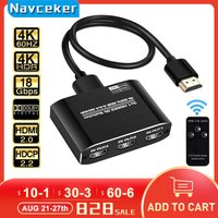 2026 Best 4K HDMI Switch 2.0 Support RGB 4:4:4 HDR HDMI Switch 4K 60Hz HDMI 2.0 Switch Remote IR UHD 4 Port HDMI Switch Switcher