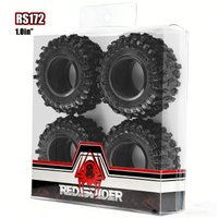 RED SPIDER 4pcs 4PCS 1.0" Rubber Tyres Mud Terrain Wheel Tires OD 51 mm for 1/24 1/18 TRX4M SCX24 AX24 FCX24 Upgrade Parts