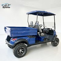 2-Seater Golf Buggy with Rear Cargo Bed Off-Road 4-Wheel Drive Golf Vehicle for Hunting & Course Use Electric Fast Golf Cart