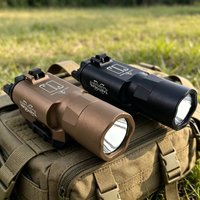 Alloy Hand Torch Constant & Strobe Dual Light Modes 20mm Track Mount Lighting Accessory