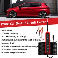 All-In-One Automotive Circuit Tester for Cars and Motorcycles: 6-24V Voltage, Led Display and Buzzer Notification, Abs Material, No Batteries Required, Motorcycle Circuit Tester | Lighting Test