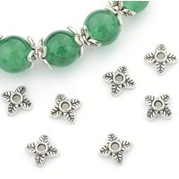 100Pcs Four Leaf Clover Alloy Spacer Beads DIY Jewelry Making Supplies for Bracelet Necklace Earring