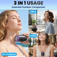 2026 New Clip Universal Ice Fan Usb High-speed Umbrella Hanging Waist Hanging Neck Cooling Fan Sumer Air Conditiontioner Fan