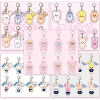SKZ K-POP Stray Kids Cartoon Keychains, Bibs, Summer Poses, KARMA Album Keychains. STAY Fan Gifts, Couple Gifts,Graduation Gifts