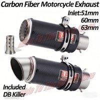 Rura wydechowa motocyklowa 51mm 60mm 63mm yoshi do Kawasaki 250 do 1000 ZX6R/10R R1R3R6R25 CBR500/1000 GSXR600/750 S1000RR itp.